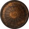 Ekena Millwork Brontes Ceiling Medallion (Fits Canopies up to 3 5/8"), Hand-Painted Rust, 25 1/2"OD x 5 1/2"P CM25BRRUS - alternate 1